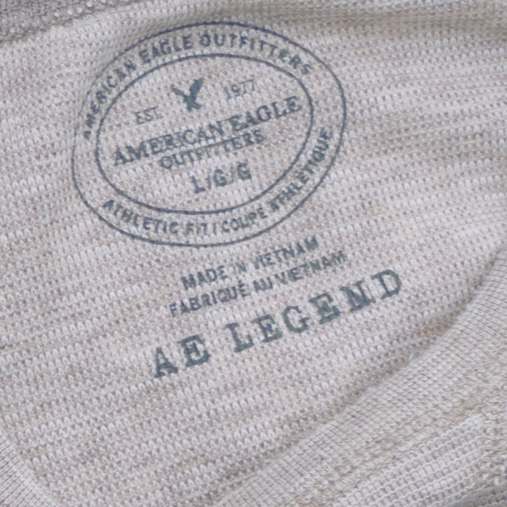 American Eagle‎ Shirt Mens Large Light Beige Lightweight Long Sleeve  (D92) - Picture 5 of 8